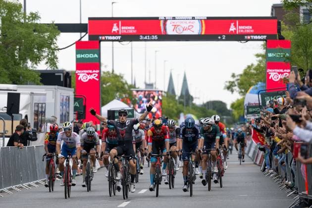 Bilder des Jahres 2023, Sport 08 August Sport Themen der Woche KW34 Sport Bilder des Tages Deutschland Tour 2023; Etappe 3 Arnsberg - Essen, 26.08.2022 Arvid De Kleijn (NED, Tudor Pro Cycling Team), Deutschland Tour 2023, Etappe 4 Hannover - Bremen, 27.08.2022 *** Tour of Germany 2023 Stage 3 Arnsberg Essen, 26 08 2022 Arvid De Kleijn NED, Tudor Pro Cycling Team , Tour of Germany 2023, Stage 4 Hannover Bremen, 27 08 2022 Copyright: xBEAUTIFULxSPORTS Nagelx