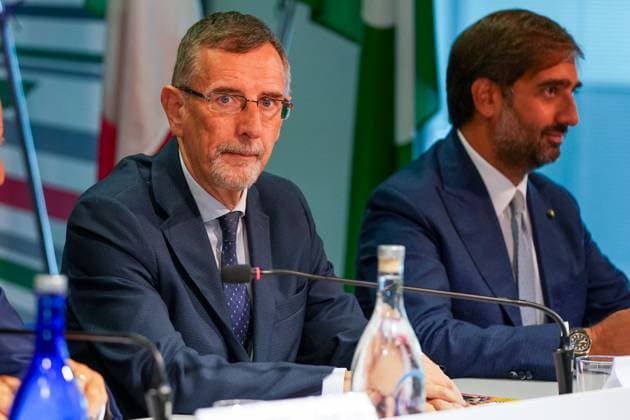Formula 1 Pirelli Gran Premio d Italia Paolo Pilotto, Monza city mayor, during the presentation press conference, PK, Pressekonferenz Formula 1 Pirelli Gran Premio d Italia 2023 on August 29th, 2023 in Monza, Italy. Monza Italy  Copyright: xAlessioxMorgesex originalFilename:morgese-formula1230829_npxUy.jpg