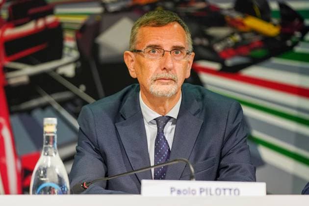 Paolo Pilotto, Monza city mayor, during the presentation press conference, PK, Pressekonferenz Formula 1 Pirelli Gran Premio d Italia 2023 on August 29th, 2023 in Monza, Italy. during 2023 GP Formula 1 Pirelli Grand Prix, Gran premio d Italia - Press Conference, Formula 1 Championship in Monza, Italy, August 29 2023 Copyright: xLucaxRossini IPAxSportx xipa-agex xx 0 IPA_IPA39929333