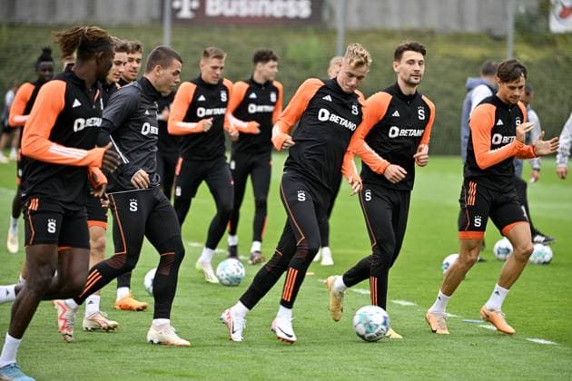 Soccer players of Sparta Praha in action during the training session prior to European League of Football 4th qualifying round return match: Sparta Praha vs Dinamo Zagreb in Prague, Czech Republic, August 30, 2023. (CTKxPhoto VitxSimanek) CTKPhotoP2023083003352  CTKPhotoP2023083003352