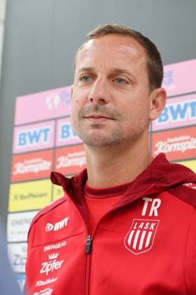 SOCCER - UEFA EL, Zrinjski vs LASK, preview LINZ,AUSTRIA,30.AUG.23 - SOCCER - UEFA Europa League, qualification, HSK Zrinjski Mostar vs Linzer ASK, preview, departure LASK. Image shows head coach Thomas Sageder (LASK).  GEPAxpictures xMathiasxMandl