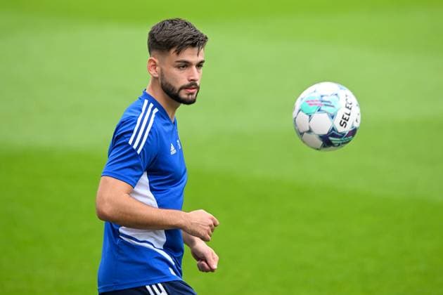UEFA Europa League play-offs: Dinamo Zagreb training session Marko Bulat of Dinamo Zagreb during the training session at Letna Stadium in Prague, Czech Republic, on August 30, 2023. ahead of the UEFA Europa League playoff 2nd match between Sparta Praha and Dinamo Zagreb. MarkoxLukunic PIXSELL