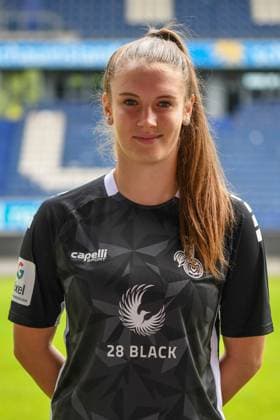 Torhueterin Ena Mahmutovic ( MSV Duisburg Frauen ). GER, Fussball, MSV Duisburg Frauen Teampraesentation Saison 2023 24, 28.08.2023 DFL DFB REGULATIONS PROHIBIT ANY USE OF PHOTOGRAPHS AS IMAGE SEQUENCES AND OR QUASI-VIDEO GER, Fussball, MSV Duisburg Frauen Teampraesentation Saison 2023 24, 28.08.2023 Duisburg Copyright: xEibner-Pressefoto ThomasxThienelx EP_TTL