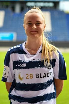 Paula Flach ( MSV Duisburg Frauen ). GER, Fussball, MSV Duisburg Frauen Teampraesentation Saison 2023 24, 28.08.2023 DFL DFB REGULATIONS PROHIBIT ANY USE OF PHOTOGRAPHS AS IMAGE SEQUENCES AND OR QUASI-VIDEO GER, Fussball, MSV Duisburg Frauen Teampraesentation Saison 2023 24, 28.08.2023 Duisburg Copyright: xEibner-Pressefoto ThomasxThienelx EP_TTL
