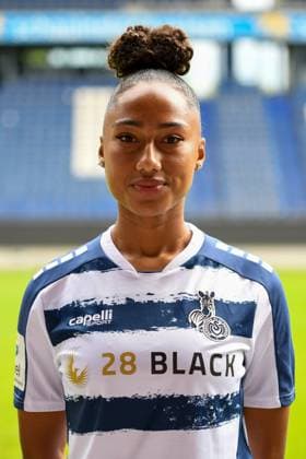 Vanessa Fuerst ( MSV Duisburg Frauen ). GER, Fussball, MSV Duisburg Frauen Teampraesentation Saison 2023 24, 28.08.2023 DFL DFB REGULATIONS PROHIBIT ANY USE OF PHOTOGRAPHS AS IMAGE SEQUENCES AND OR QUASI-VIDEO GER, Fussball, MSV Duisburg Frauen Teampraesentation Saison 2023 24, 28.08.2023 Duisburg Copyright: xEibner-Pressefoto ThomasxThienelx EP_TTL