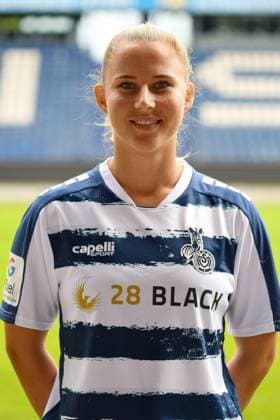 Meret Guenster ( MSV Duisburg Frauen ). GER, Fussball, MSV Duisburg Frauen Teampraesentation Saison 2023 24, 28.08.2023 DFL DFB REGULATIONS PROHIBIT ANY USE OF PHOTOGRAPHS AS IMAGE SEQUENCES AND OR QUASI-VIDEO GER, Fussball, MSV Duisburg Frauen Teampraesentation Saison 2023 24, 28.08.2023 Duisburg Copyright: xEibner-Pressefoto ThomasxThienelx EP_TTL