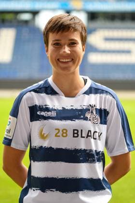 Alexandra Emmerling ( MSV Duisburg Frauen ). GER, Fussball, MSV Duisburg Frauen Teampraesentation Saison 2023 24, 28.08.2023 DFL DFB REGULATIONS PROHIBIT ANY USE OF PHOTOGRAPHS AS IMAGE SEQUENCES AND OR QUASI-VIDEO GER, Fussball, MSV Duisburg Frauen Teampraesentation Saison 2023 24, 28.08.2023 Duisburg Copyright: xEibner-Pressefoto ThomasxThienelx EP_TTL