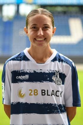 Samantha Jerabek ( MSV Duisburg Frauen ). GER, Fussball, MSV Duisburg Frauen Teampraesentation Saison 2023 24, 28.08.2023 DFL DFB REGULATIONS PROHIBIT ANY USE OF PHOTOGRAPHS AS IMAGE SEQUENCES AND OR QUASI-VIDEO GER, Fussball, MSV Duisburg Frauen Teampraesentation Saison 2023 24, 28.08.2023 Duisburg Copyright: xEibner-Pressefoto ThomasxThienelx EP_TTL