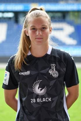 Torhueterin Jill Frehse ( MSV Duisburg Frauen ). GER, Fussball, MSV Duisburg Frauen Teampraesentation Saison 2023 24, 28.08.2023 DFL DFB REGULATIONS PROHIBIT ANY USE OF PHOTOGRAPHS AS IMAGE SEQUENCES AND OR QUASI-VIDEO GER, Fussball, MSV Duisburg Frauen Teampraesentation Saison 2023 24, 28.08.2023 Duisburg Copyright: xEibner-Pressefoto ThomasxThienelx EP_TTL