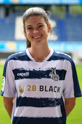 Kaitlyn Prior Parcell ( MSV Duisburg Frauen ). GER, Fussball, MSV Duisburg Frauen Teampraesentation Saison 2023 24, 28.08.2023 DFL DFB REGULATIONS PROHIBIT ANY USE OF PHOTOGRAPHS AS IMAGE SEQUENCES AND OR QUASI-VIDEO GER, Fussball, MSV Duisburg Frauen Teampraesentation Saison 2023 24, 28.08.2023 Duisburg Copyright: xEibner-Pressefoto ThomasxThienelx EP_TTL