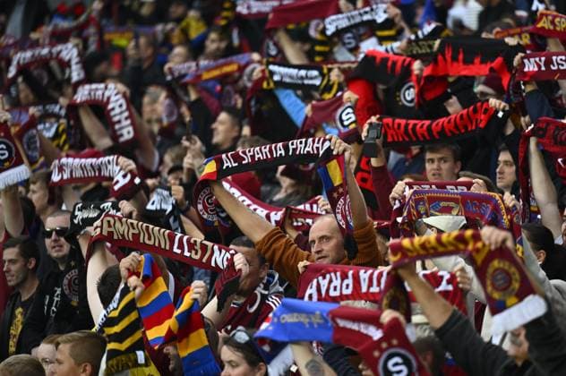 Fans of Sparta during the European League of football 4th qualifying round return match Sparta Praha vs Dinamo Zagreb in Prague, Czech Republic, August 31, 2023. (CTKxPhoto OndrejxDeml) CTKPhotoP2023083107516  CTKPhotoP2023083107516
