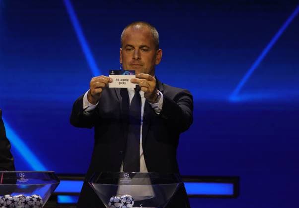 During the Uefa Champions League group draw, former football player Joe Cole draws Rb Leipzig on 31 August 2023 at Grimaldi Forum, Monaco . Photo Nderim KACELI  Copyright: xNderimxKaceli IPAxSportx xipa-agx xx 0 IPA_IPA39973568