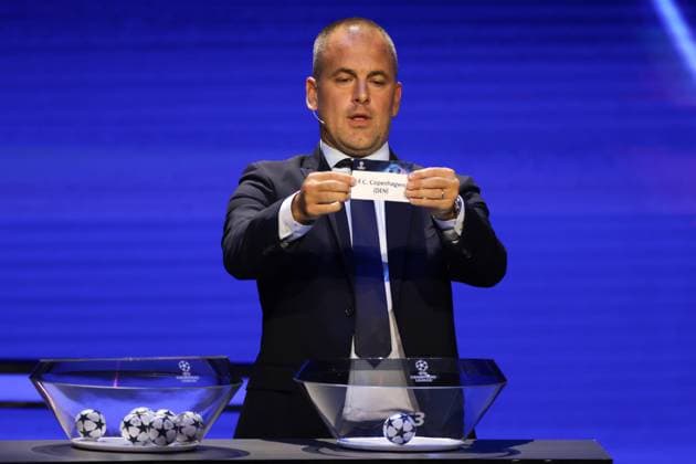 Monte Carlo, Monaco, 31st August 2023. Former England, Chelsea and West Ham player Joe Cole pulls out FC Copenhagen from the pot during the draw of the UEFA European Club Football Season Kick Off - Monaco. Picture date: 31st August 2023. Picture credit should read: Jonathan Moscrop Sportimage EDITORIAL USE ONLY. No use with unauthorised audio, video, data, fixture lists, club league logos or live services. Online in-match use limited to 120 images, no video emulation. No use in betting, games or single club league player publications. SPI-2544-0060