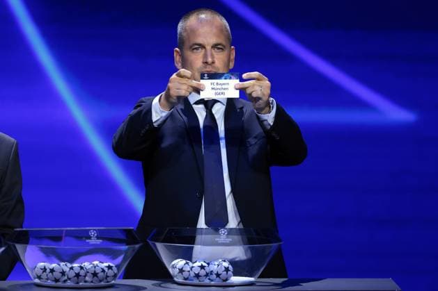 Monte Carlo, Monaco, 31st August 2023. Former England, Chelsea and West Ham player Joe Cole pulls out FC Bayern Munich from the pot during the draw of the UEFA European Club Football Season Kick Off - Monaco. Picture date: 31st August 2023. Picture credit should read: Jonathan Moscrop Sportimage EDITORIAL USE ONLY. No use with unauthorised audio, video, data, fixture lists, club league logos or live services. Online in-match use limited to 120 images, no video emulation. No use in betting, games or single club league player publications. SPI-2544-0071