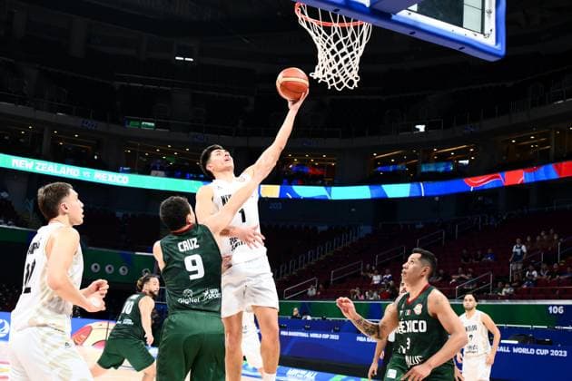 Reuben Te Rangi (NZL), AUGUST 31, 2023 - Basketball - FIBA World Cup 2023 - Classification Round 17-32 Group N between New Zealand 100-108 Mexico at Mall of Asia Arena, Manila, Philippines. Noxthirdxpartyxsales  (227751529)