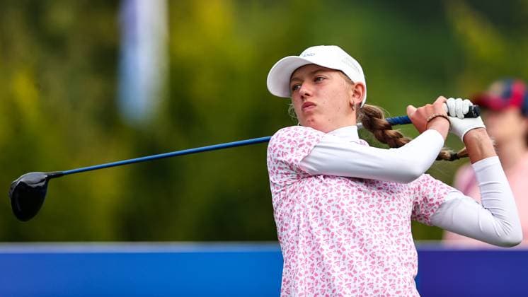 2023 KPMG Women s Irish Open, Dromoland Castle, Clare 1 9 2023 Ireland™s Olivia Costello tees off on the first Olivia Costello tees off on the first 1 9 2023  Copyright: x INPHO BenxBradyx BST_0591