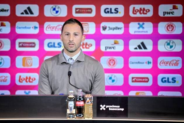 Tedesco Domenico head coach of Belgian Team national team, Nationalteam selection - 1-09-23 TUBEKE, BELGIUM - SEPTEMBER 01 : Tedesco Domenico head coach of Belgian Team during the presentation of his selection of the belgian national team on September 1, 2023 in TUBEKE, BELGIUM, 01 09 2023 TUBEKE BELGIUM  Copyright: xSesx