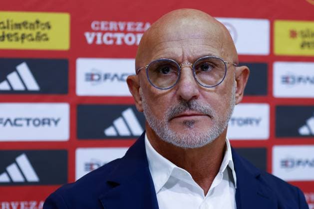 September 1, 2023, LAS ROZAS, MADRID, SPAIN: Luis de la Fuente, head coach of Spain Team, attends during his press conference, PK, Pressekonferenz to talk about Luis Rubiales and give the list of players for the next matches of the team at Ciudad del Futbol on September 01, 2023, in Las Rozas, Madrid, Spain. LAS ROZAS SPAIN - ZUMAa181 20230901_zaa_a181_023 Copyright: xOscarxJ.xBarrosox