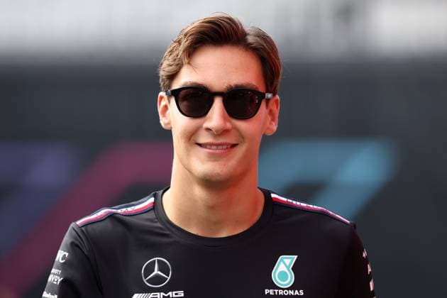 F1 Gran Prix of Italy George Russell of Mercedes AMG Petronas F1 Team in the paddock during practice ahead of the F1 Grand Prix of Italy at Autodromo Nazionale on September 1, 2023 Monza, Italy. Monza Autodromo Nazionale Italy Copyright: xMarcoxCanonierox