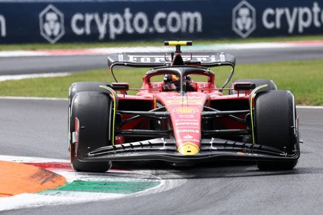 F1 Gran Prix of Italy Carlos Sainz of Scuderia Ferrari on track during free practice ahead of the F1 Grand Prix of Italy at Autodromo Nazionale on September 1, 2023 Monza, Italy Monza Autodromo Nazionale Italy Copyright: xMarcoxCanonierox
