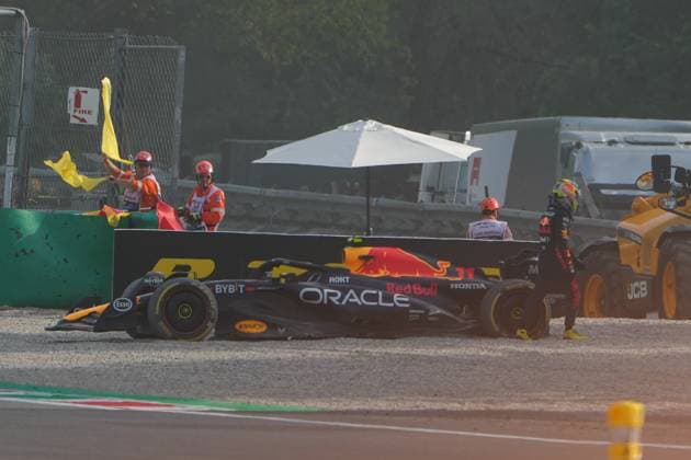 Formula 1 - Italian Grand Prix 2023 - Max Verstappen went out of the racing track - 01.09.2023 Â Copyright: xx
