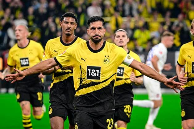 Sport Bilder des Tages Torjubel zum 2:0 durch Emre Can 23 (Borussia Dortmund), Borussia Dortmund vs. 1. FC Heidenheim, Fussball, 1. Bundesliga, 3. Spieltag, 01.09.2023 DFB regulations prohibit any use of photographs as image sequences and or quasi-video Dortmund Nordrhein-Westfalen Deutschland *** Goal celebration for 2 0 by Emre Can 23 Borussia Dortmund , Borussia Dortmund vs 1 FC Heidenheim, Football, 1 Bundesliga, 3 Spieltag, 01 09 2023 DFB regulations prohibit any use of photographs as image sequences and or quasi video Dortmund Nordrhein Westfalen Germany Copyright: xkolbert-press MarcxNiemeyerx