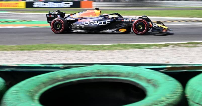 September 2, 2023, Monza, Italy: Dutch driver Max Verstappen of Red Bull Racing steers his car during the third practice session at the Autodromo Nazionale Monza race track in Monza, to attend the third practice session, Monza, Italy, 2 September 2023. The Formula 1 Grand Prix of Italy is held on 3 September 2023. ANSA DANIEL DAL ZENNARO ITALY FORMULA 1  - ZUMAa110 20230902_zaf_a110_045 Copyright: xDanielxDalxZennarox