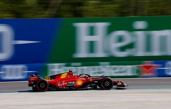 55 Carlos Sainz (ESP, Scuderia Ferrari), F1 Grand Prix of Italy at Autodromo Nazionale Monza on September 2, 2023 in Monza, Italy. (Photo by HOCH ZWEI) Monza Italy