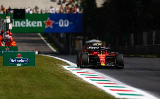 Sport Bilder des Tages 55 Carlos Sainz (ESP, Scuderia Ferrari), F1 Grand Prix of Italy at Autodromo Nazionale Monza on September 2, 2023 in Monza, Italy. (Photo by HOCH ZWEI) Monza Italy