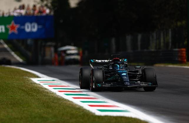 63 George Russell (GBR, Mercedes-AMG Petronas F1 Team), F1 Grand Prix of Italy at Autodromo Nazionale Monza on September 2, 2023 in Monza, Italy. (Photo by HOCH ZWEI) Monza Italy