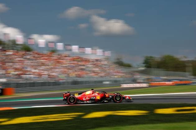 16 Charles Leclerc (MCO, Scuderia Ferrari), F1 Grand Prix of Italy at Autodromo Nazionale Monza on September 2, 2023 in Monza, Italy. (Photo by HOCH ZWEI) Monza Italy