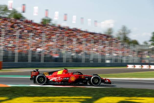 55 Carlos Sainz (ESP, Scuderia Ferrari), F1 Grand Prix of Italy at Autodromo Nazionale Monza on September 2, 2023 in Monza, Italy. (Photo by HOCH ZWEI) Monza Italy