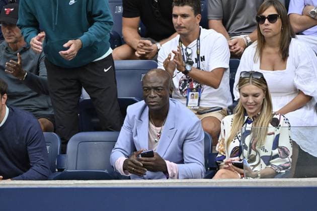 Tennis : Us Open 2023 - Seal - Angleterrre - soutient Jannick Sinner sur le Court Amstrong Tennis : US open 2023 - 02 09 23 ChrysleneCaillaud Panoramic 