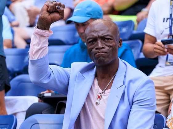 September 2, 2023, Flushing Meadows, New York, USA: Singer, Seal in support of Sinner attends the match between Jannik Sinner and Stan Wawrinka on Day 6 of the 2023 US Open held at the USTA Billie Jean King National Tennis Center on Friday September 1, 2023 in the Flushing neighborhood of the Queens borough of New York City. Jannik Sinner defeats Stan Wawrinka on Day 6 of the 2023 U.S. Open Tennis. JAVIER ROJAS PI Flushing Meadows USA - ZUMAp124 20230902_zaa_p124_063 Copyright: xJavierxRojasx