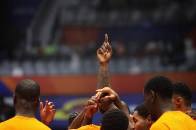 Sport Bilder des Tages September 2, 2023: Jakarta, Indonesia, 02 september 2023 : France win over ivory coast during fiba world cup at senayan, Jakarta. ivory coast failed advance to next round Jakarta Indonesia - ZUMAh128 20230902_zap_h128_015 Copyright: xDonalxHusnix