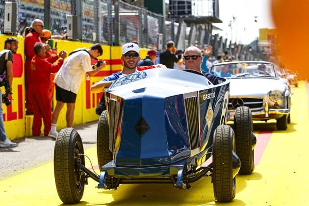 Italy, Monza, 03.09.2023, Autodromo di Monza, F1 Grand Prix of Italy - Race, Pierre Gasly of France and Alpine F1 during the drivers parade Monza Autodromo di Monza Monza Italy