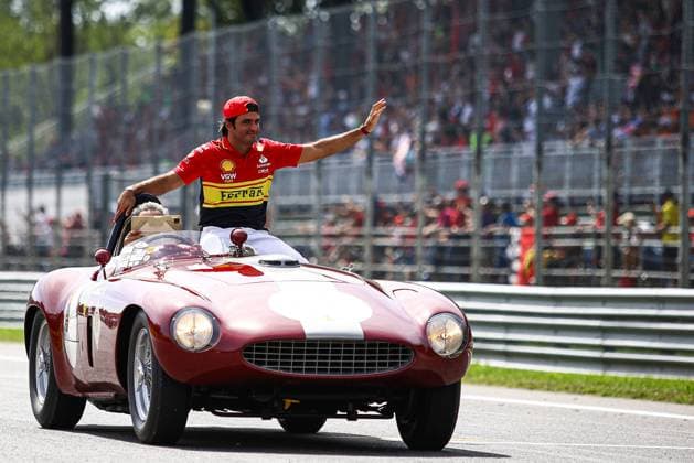 Italy, Monza, 03.09.2023, Autodromo di Monza, F1 Grand Prix of Italy - Race, Carlos Sainz of Spain and Ferrari during the drivers parade Monza Autodromo di Monza Monza Italy