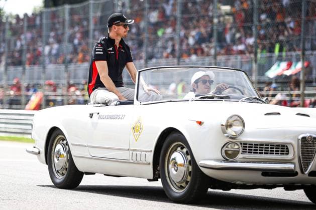 Italy, Monza, 03.09.2023, Autodromo di Monza, F1 Grand Prix of Italy - Race, Nico Hulkenberg of Germany and Haas F1 during the drivers parade Monza Autodromo di Monza Monza Italy