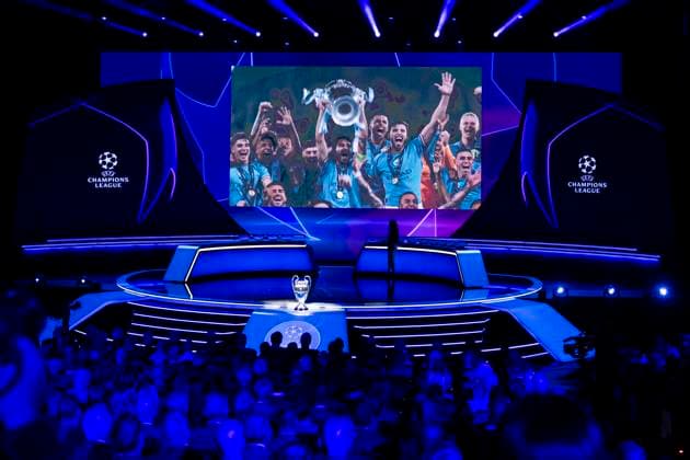 Monaco, Monaco - August 31: UEFA Champions League 2023 24 Group Stage Draw at Grimaldi Forum on August 31, 2023 in Monaco, Monaco. Monaco Grimaldi Forum Monaco Copyright: xJustPictures.ch EurasiaxSportxImagesx jp-en-EuSpIm-MM3_UEFA_CL.Draws_31Aug2023_MO398