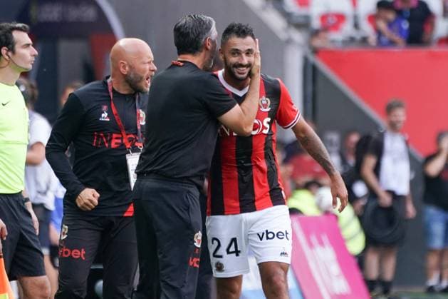 Joie - GaÃ«tan Laborde (OGC Nice) FOOTBALL : OGC Nice vs RC Strasbourg - Ligue 1 Uber Eats - Nice - 03 09 2023 NorbertScanella Panoramic 