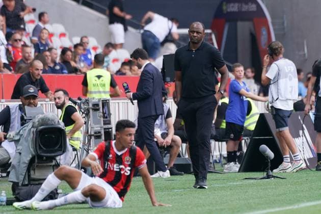 Patrick Vieira (Entraineur du RC Strasbourg) FOOTBALL : OGC Nice vs RC Strasbourg - Ligue 1 Uber Eats - Nice - 03 09 2023 NorbertScanella Panoramic 