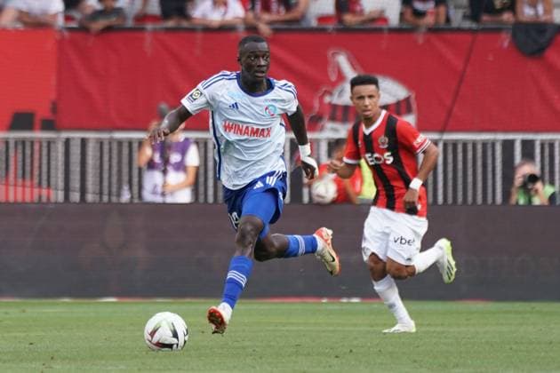 Habib Diarra (RC Strasbourg) FOOTBALL : OGC Nice vs RC Strasbourg - Ligue 1 Uber Eats - Nice - 03 09 2023 NorbertScanella Panoramic 