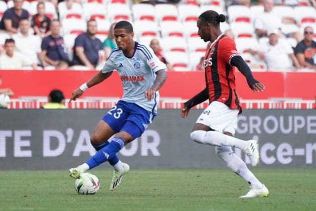Angelo Gabriel (RC Strasbourg) FOOTBALL : OGC Nice vs RC Strasbourg - Ligue 1 Uber Eats - Nice - 03 09 2023 NorbertScanella Panoramic 