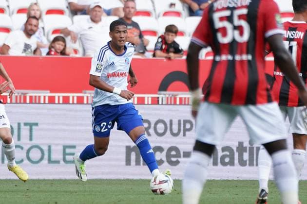 Angelo Gabriel (RC Strasbourg) FOOTBALL : OGC Nice vs RC Strasbourg - Ligue 1 Uber Eats - Nice - 03 09 2023 NorbertScanella Panoramic 