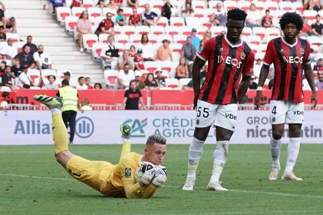 Marcin Bulka (OGC Nice) FOOTBALL : OGC Nice vs RC Strasbourg - Ligue 1 Uber Eats - Nice - 03 09 2023 NorbertScanella Panoramic 