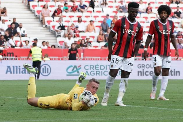 Marcin Bulka (OGC Nice) FOOTBALL : OGC Nice vs RC Strasbourg - Ligue 1 Uber Eats - Nice - 03 09 2023 NorbertScanella Panoramic 