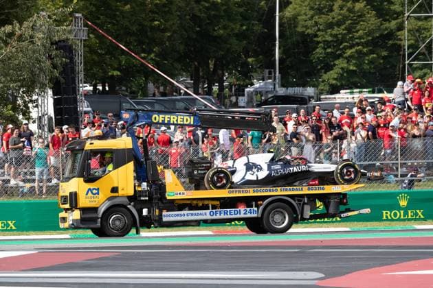 Formel 1 GP Italien Monza. Sonntag, 03.09.2023 Der ausgefallene Yuki Tsunoda (JPN) Scuderia Alpha Tauri; Formel 1 GP Italien Monza. Sonntag, 03.09.2023 Copyright: xBEAUTIFULxSPORTS Erlhofx