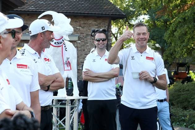 1. FC Köln 1. FC Köln, Gut Lärchenhof, FC-Fairways 2023, Golfen für den guten Zweck, rechts: Ex-Fußballprofi Erik Meijer , 04.09.2023, Bild: