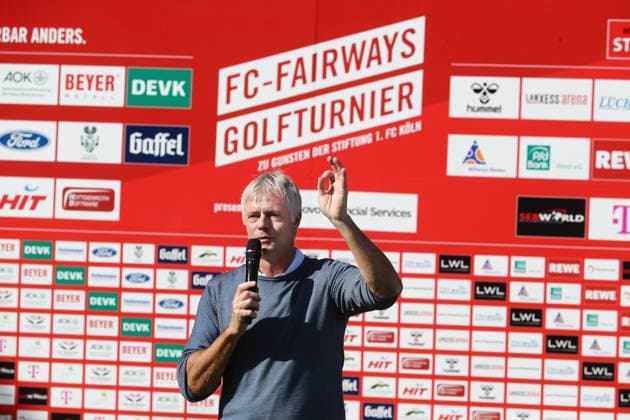 1. FC Köln 1. FC Köln, Gut Lärchenhof, FC-Fairways 2023, Golfen für den guten Zweck, Begrüßungsworte : Tom Bartels, 04.09.2023, Bild: