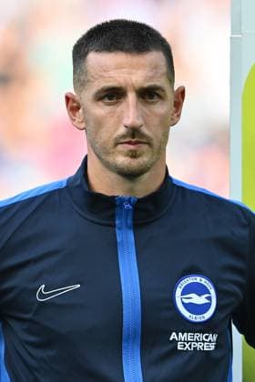 BRIGHTON, ENGLAND - SEPTEMBER 2: Headshot Lewis Dunk of Brighton & Hove Albion during the Premier League match between Brighton & Hove Albion and Newcastle United at American Express Community Stadium on September 2, 2023 in Brighton, E EDITORIAL USE ONLY. No use with unauthorized audio, video, data, fixture lists, club league logos or live services. Online in-match use limited to 120 images, no video emulation. No use in betting, games or single club league player publications Brighton & Hove Albion v Newcastle United - Premier League Copyright: xSebastianxFrejx